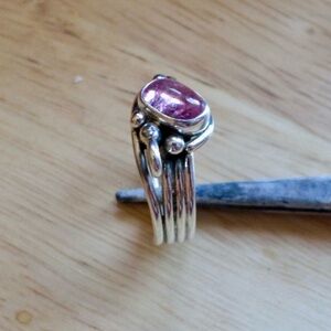 Sterling Silver and Pink Tourmaline Ring
